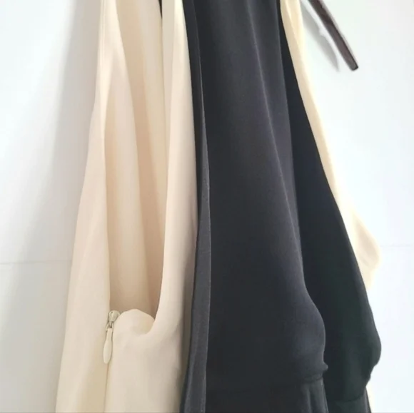 Valentino Two-Tone Ruched Waist Gown, Ivory | Black, Size 6, NWT - Picture 10 of 16